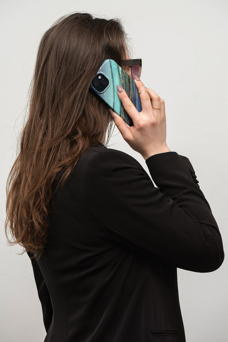 FORCELL F-PROTECT Mirage futerał kompatybilny z MagSafe do IPHONE 15 Plus jade marble