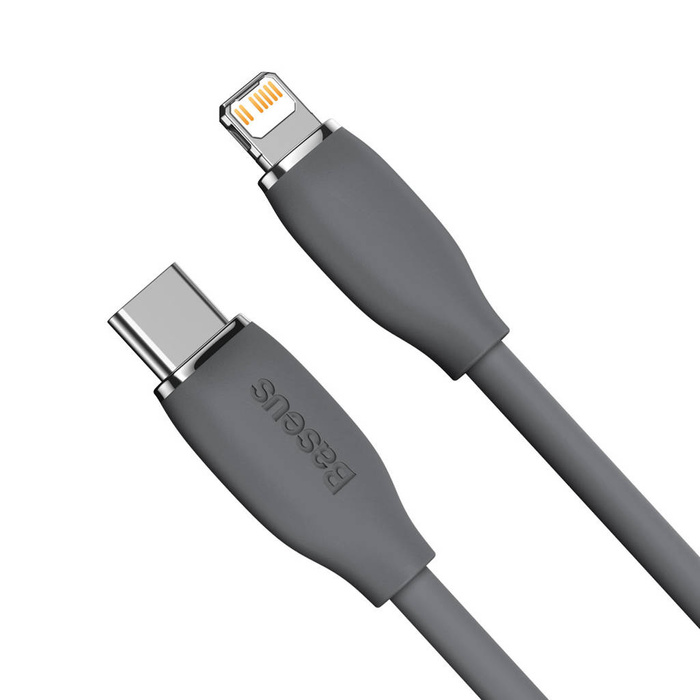 Baseus kabel, USB Type C - Lightning 20W kabel, 1,2 m dlouhý Jelly Liquid Silica Gel - černý