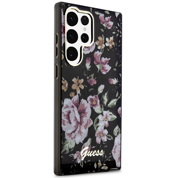 Cover Guess Guhcs23lhcfwsk S23 Ultra S918 Nero/Nero Collezione Hardcase Flower Case
