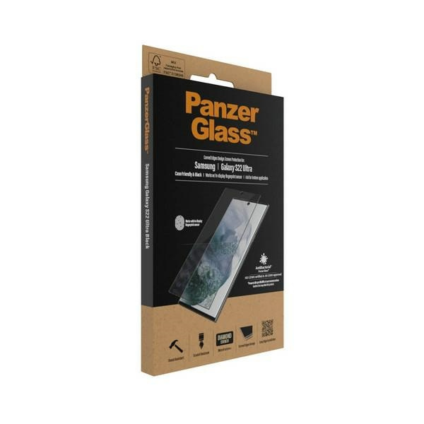 PanzerGlass E2E Microfracture Sam S22 Ultra G908 Case Friendly AntiBacterial black/black 7295