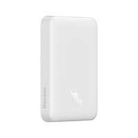 Baseus Magnetic Mini Power Bank con MagSafe 15W / PD Quick Charge QC 20W 10000mAh White (Overseas Edition) + Xiaobai Series USB-C Cable - USB-C 60W 3A 0.5m White