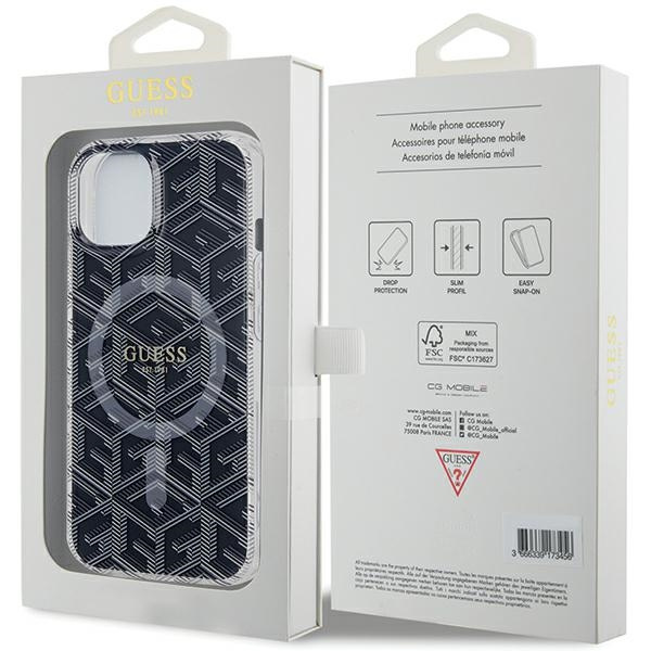 Etui Guess GUHMP15MHGCUSTGK iPhone 15 Plus / 14 Plus 6.7" czarny/black hardcase IML GCube MagSafe Case
