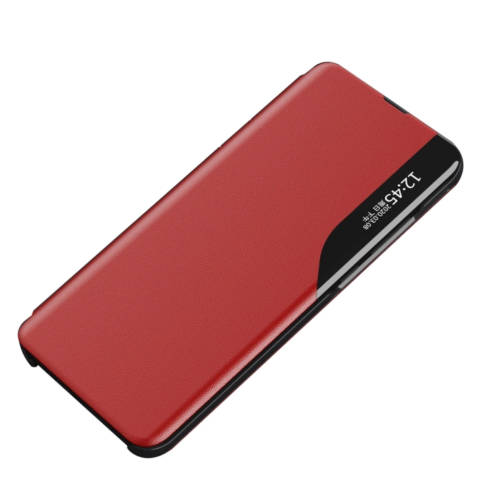Eco Leather View Case Hülle für Samsung Galaxy A16 / A16 5G mit Flip und Ständer – Rot