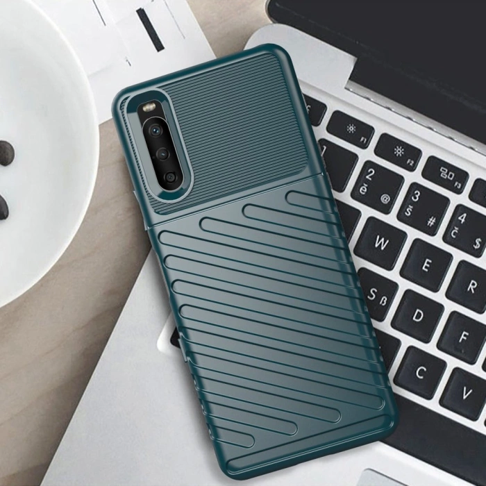 Thunder Case elastyczne pancerne etui pokrowiec Sony Xperia 10 III czarny