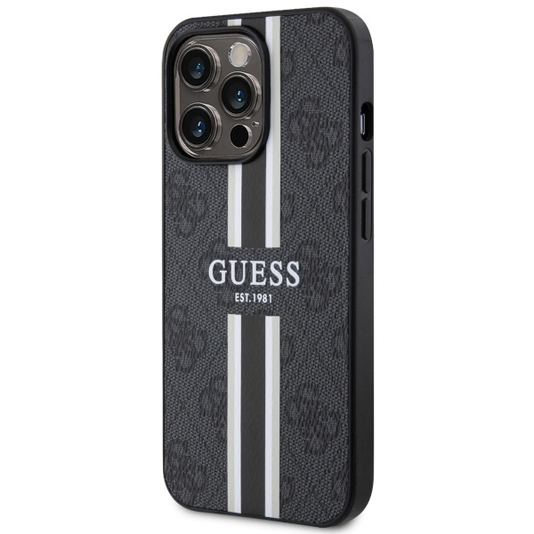 Coque Guess GUHMP13XP4RPSK iPhone 13 Pro Max 6.7" noir/noircase 4G Printed Stripes MagSafe Case