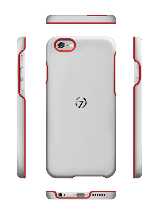   6 6S SEVENMILLI Real Metal ALU Silver / Red