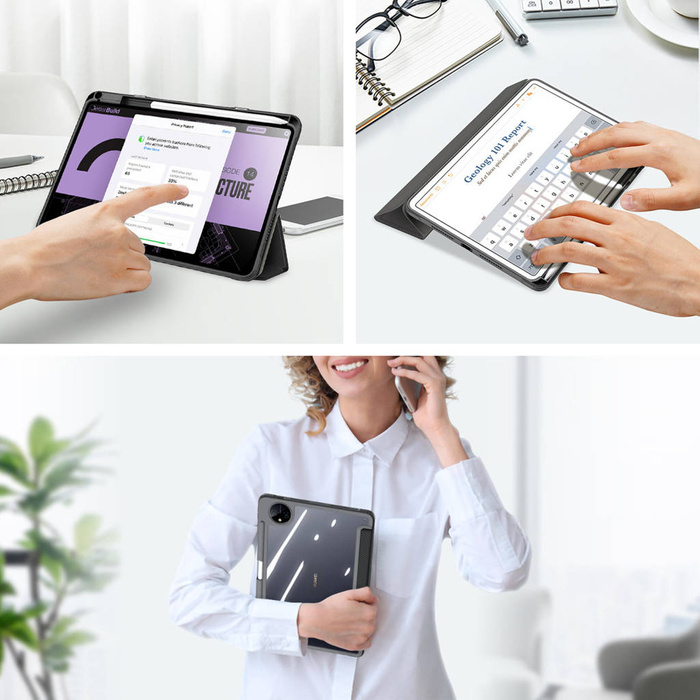 Dux Ducis Toby Hülle für Huawei MatePad Pro 11&#39;&#39; (2022) Cover mit S Pen Pen Smart Cover Ständer Schwarz