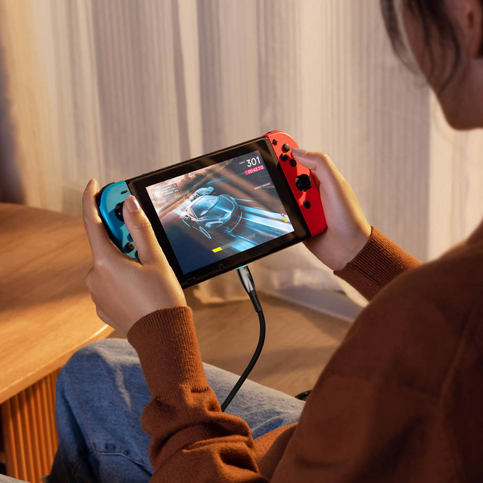 Câble Baseus Glimmer Series avec charge rapide USB-C 480Mb/s PD 100W 1m noir