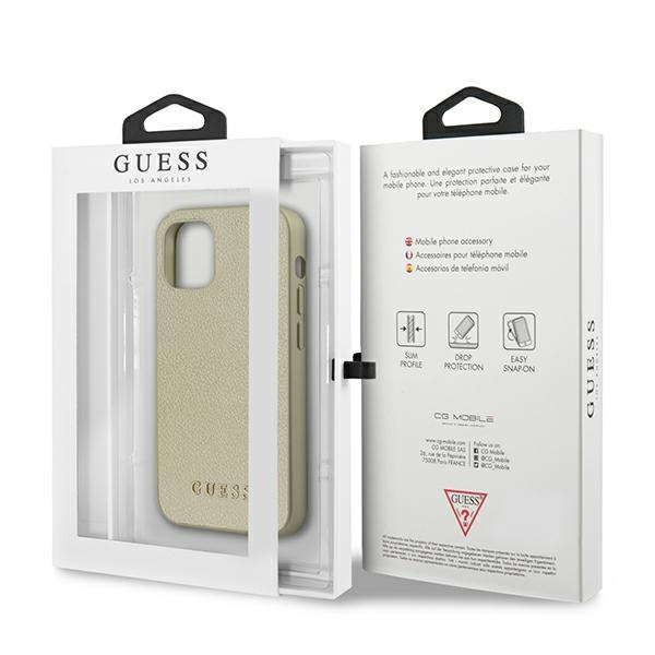 Case GUESS Apple iPhone 12 Mini Iridescent GUHCP12SIGLGO Golden Hardcase