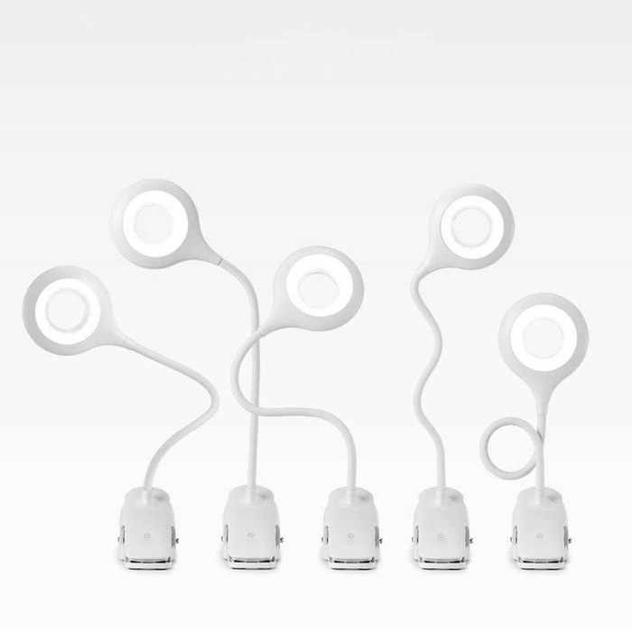 Wireless LED reading lamp with clip + white micro USB cable