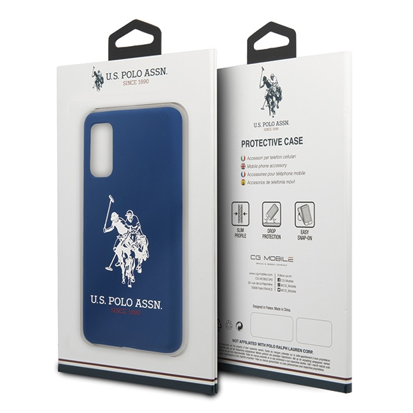 Puzdro US POLO Silikónové puzdro pre Samsung Galaxy S20 z kolekcie Navy Blue