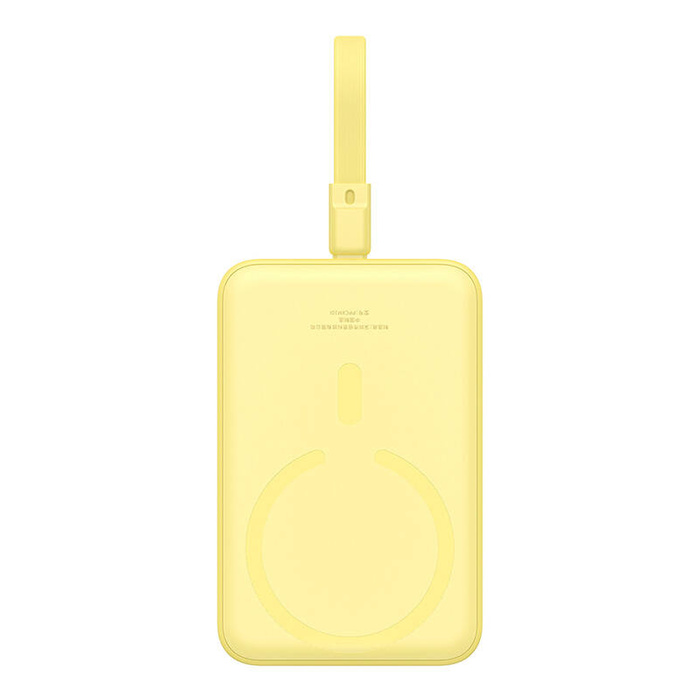 Powerbank magnetyczny Baseus Magnetic Mini 10000mAh, USB-C 20W MagSafe (żółty)
