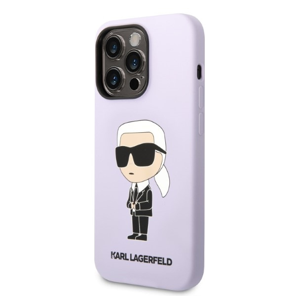 Puzdro Karl Lagerfeld iPhone 14 Pro Max 6,7" hardcase purple/purple Silicone Ikonik