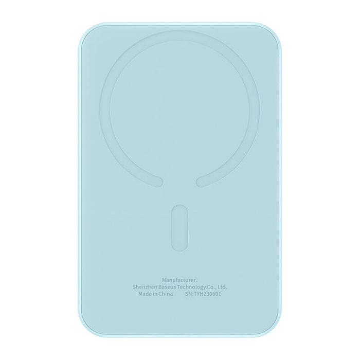 Magnetyczny mini powerbank Baseus 5000mAh, USB-C 20W (niebieski)