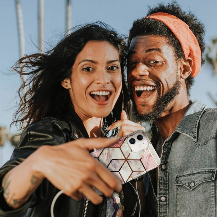 Pouzdro TECH-PROTECT Marble Huawei P40 Lite Pink Case