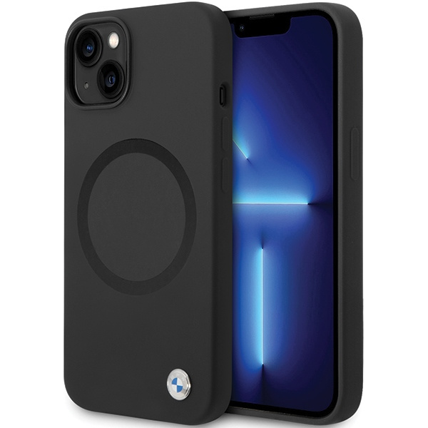 BMW BMHMP14SSILBK2 iPhone 14 6.1" black/black Signature Liquid Silicone MagSafe