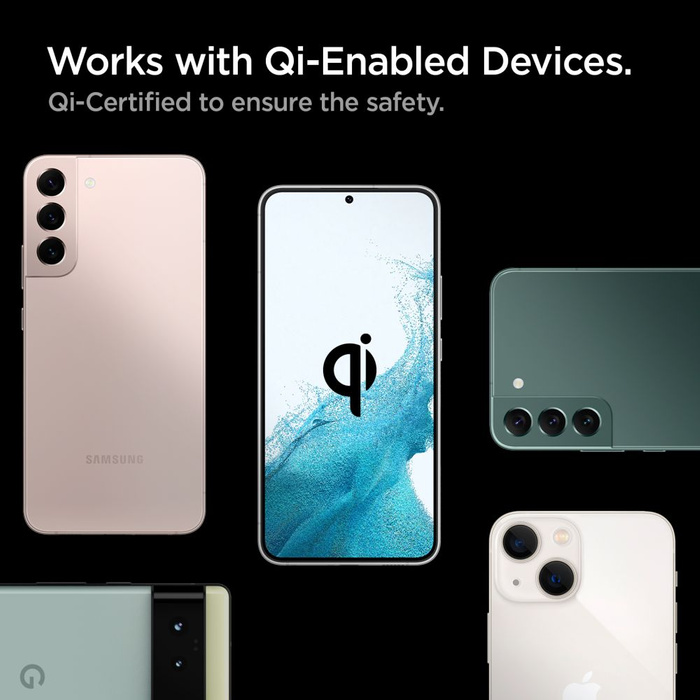 Ladergerät Wireless Spigen Pf2102 ARCfeld Wireless-Ladegerät 15w Schwarz