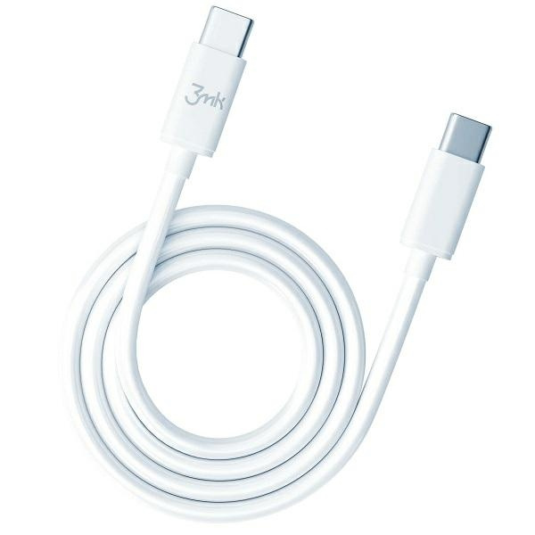 3mk Hyper Cable USB-C/USB-C 2m 100W Cable White/White