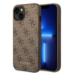 Guess GUHCP15MG4GFBR iPhone 15 Plus 6,7" braun/braun hart case 4G Metall Gold Logo