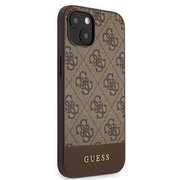 Cover GUESS Apple iPhone 13 Mini 4G Stripe Collection Brown Hardcase