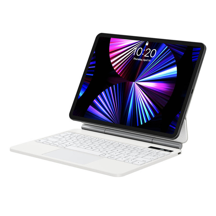 Baseus Brilliance magnetic obal s klávesnicí a vestavěným displejem pro iPad Pro 11" (2018/2020/2021) / iPad Air 4 10,9" / iPad Air 5 10,9" bílá
