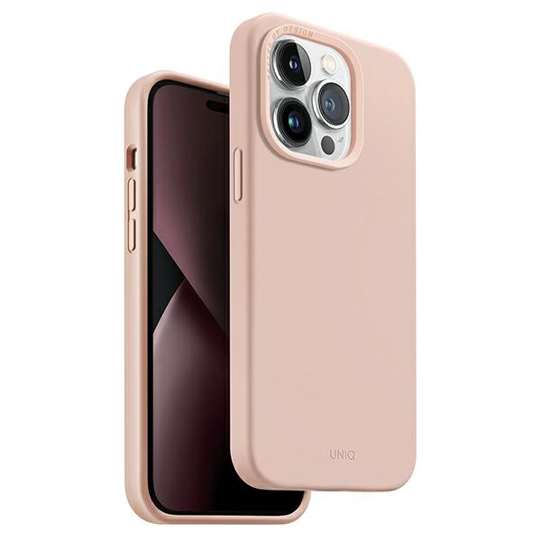 UNIQ hülle Lino Hue iPhone 14 Pro 6.1" MagKlick Aufladen rosa/rosa