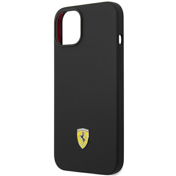 Ferrari FEHCP14SSIBBK iPhone 14 6.1" schwarz/schwarz hartcase Silikon Metall-Logo