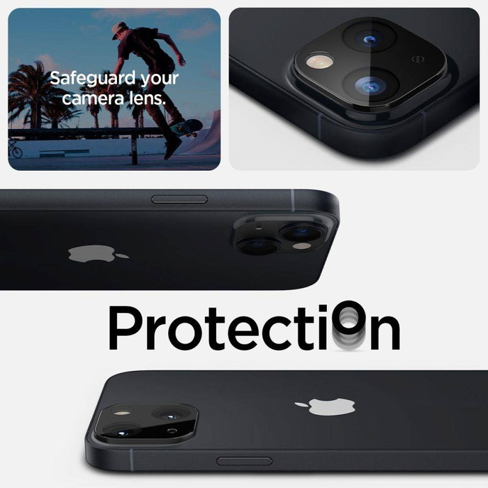 PROTECTOR DE CÁMARA Spigen OPTIK.TR PROTECTOR DE CÁMARA 2-PACK IPhone 14 / 14 PLUS NEGRO