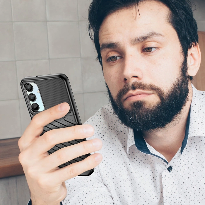 Thunder Case Hülle für Samsung Galaxy A16 / A16 5G Silikon Panzerhülle - Schwarz