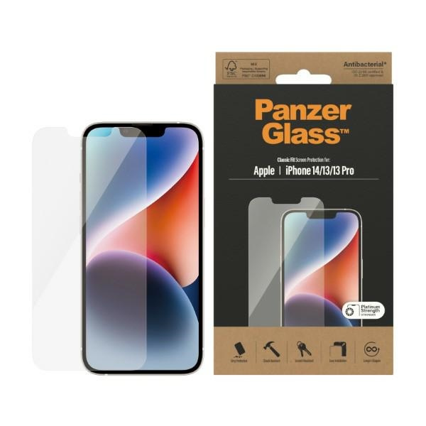 PanzerGlass Classic Fit iPhone 14 / 13 Pro / 13 6.1" Screen Protection Antibacterial 2767