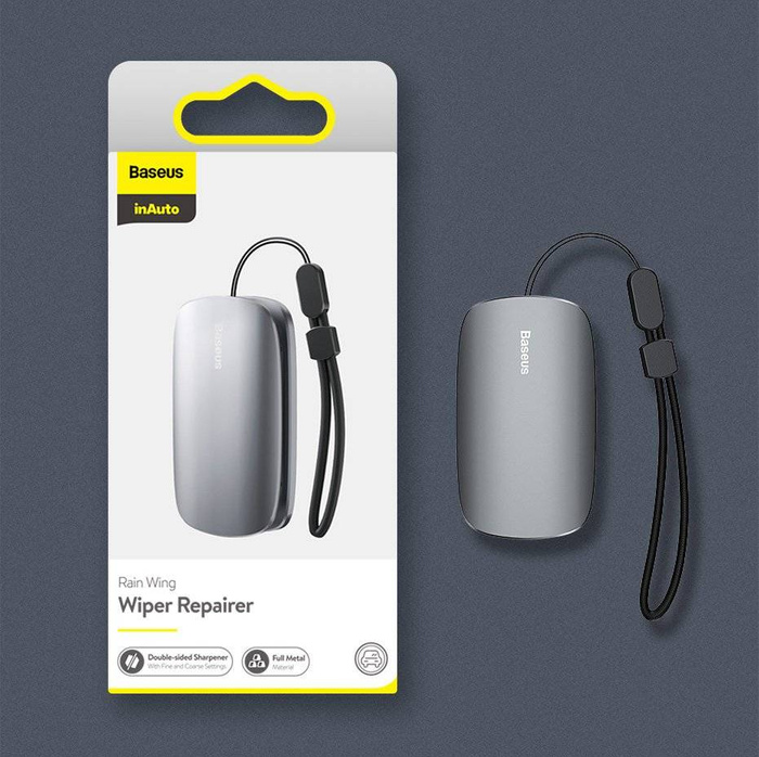 Baseus régénérateur nettoyeur d&#39;essuie-glace de voiture aiguiseur couteau couteau gris (CRXFQ-0A)