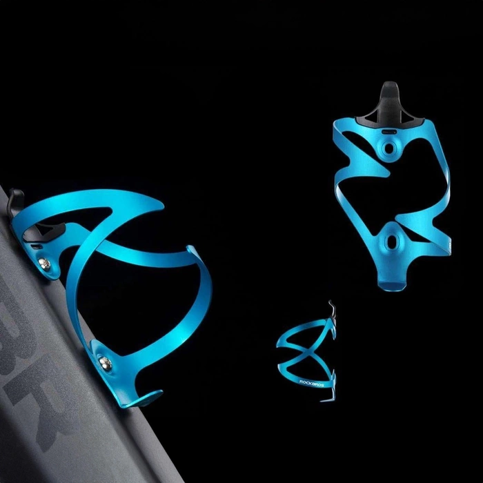 Rockbros 2017-11ABL Aluminiumhalter für eine Fahrradwasserflasche – blau