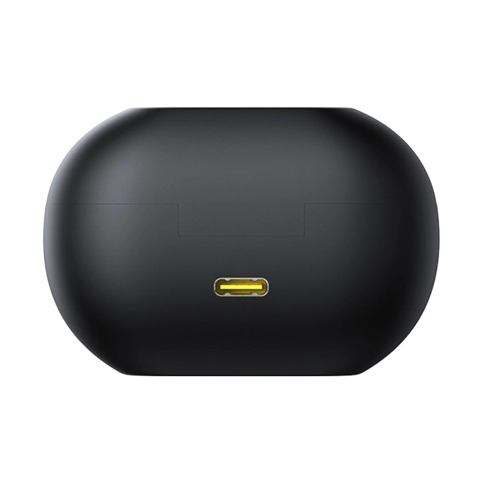 Słuchawki Baseus Bass 15 Clip OWS bezprzewodowe z kablem Baseus Simple USB-C 3A 30cm - czarne