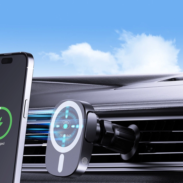 Dudao FW11 Autotelefonhalter mit 15-W-Induktionsladegerät für Lüftungsschlitze / Cockpit – Schwarz