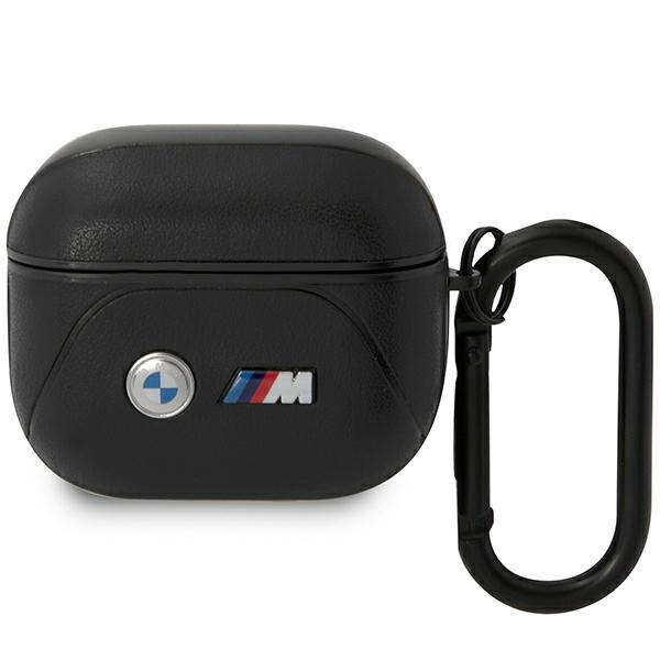 BMW BMA322PVTK Cover per AirPods di terza generazione nero/nero Linea curva in pelle