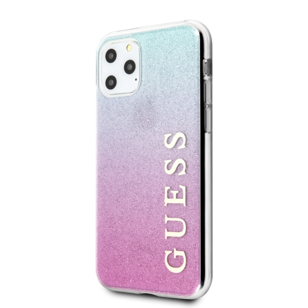 Cover GUESS Apple iPhone 11 Pro Glitter Gradient Pink Blue Case