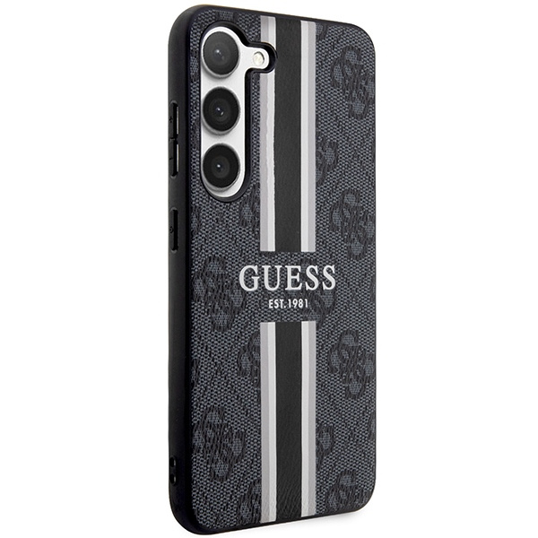 Coque Guess GUHCS23SP4RPSK S23 S911 noir/noir hardcase 4G Printed Stripe Case