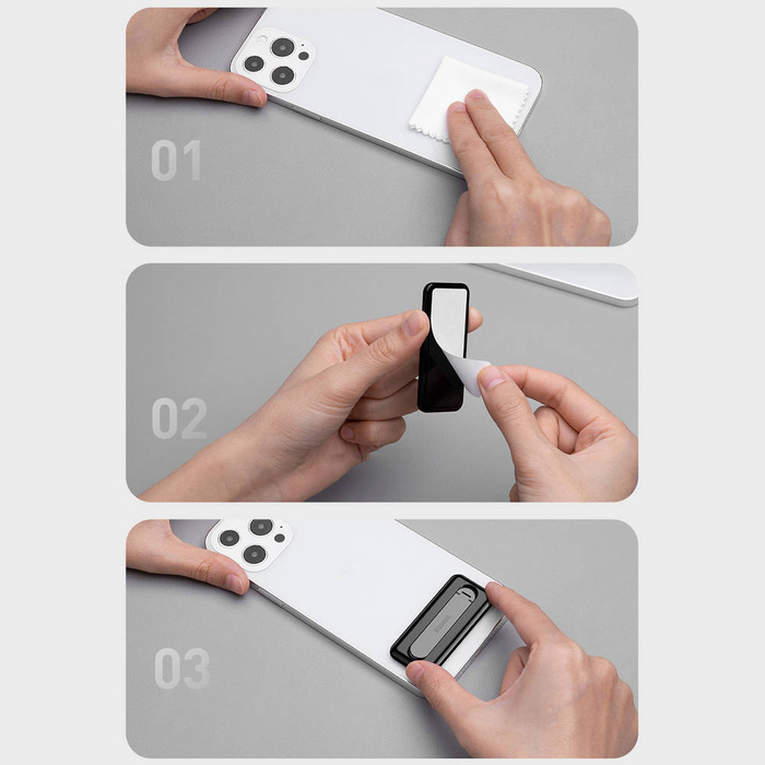 Baseus self-adhesive foldable phone holder white (LUXZ000002)
