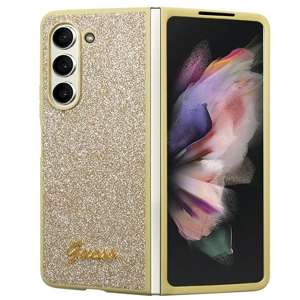 Case Guess GUHCZFD5HGGSHD F946 Galaxy Z Fold 5 gold/gold hardcase Glitter Script Case
