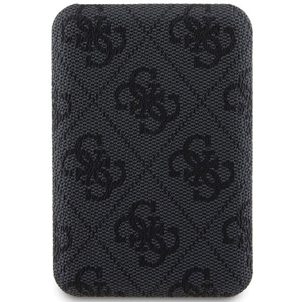 Guess Powerbank indukcyjny 15W GUPB5FP4EMGK 5000mAh czarny/black 4G Leather Metal Logo MagSafe