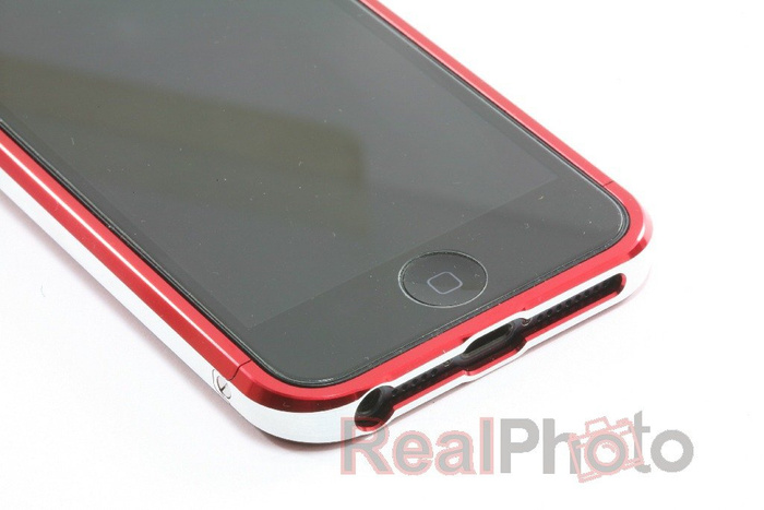 Puzdro LJY Sword 5+ iPhone 5 5S SE Hliníkový rám nárazníka RED