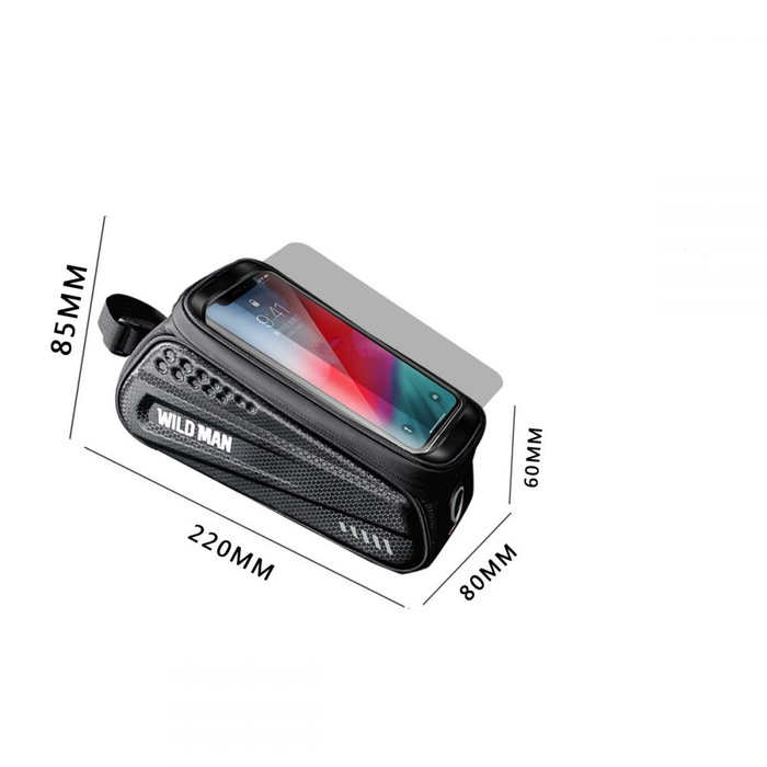 Cover Supporto Bicycle Wildman L Frame Bag Black Black Case