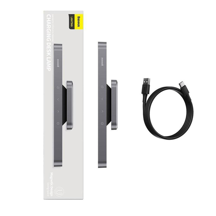 Baseus Lampada da comodino a LED magnetica sotto la lampada dell'armadio per la cucina di casa in camera grigia (DGXC-C0G)