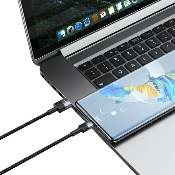 USAMS SET Kabel USB na USB-C 3A 1.2m Fast Charging stalowy/tarnish 30 szt. SJ718ZJ01 (US-SJ718)
