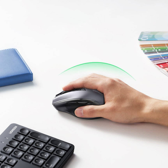 2,4Ghz bezdrátový set počítačové myši a klávesnice Ugreen MK006 - černý