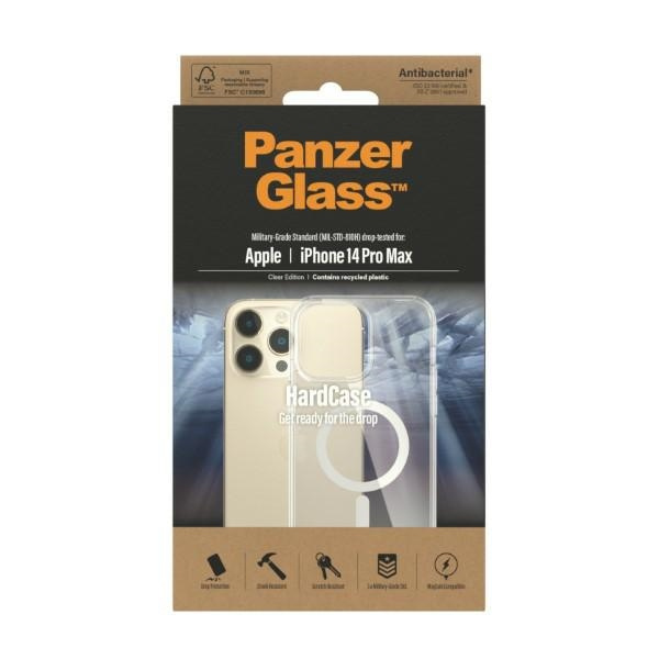 PanzerGlass HardCase iPhone 14 Pro Max 6.7" MagSafe Antibacterial Military grade transparent 0412
