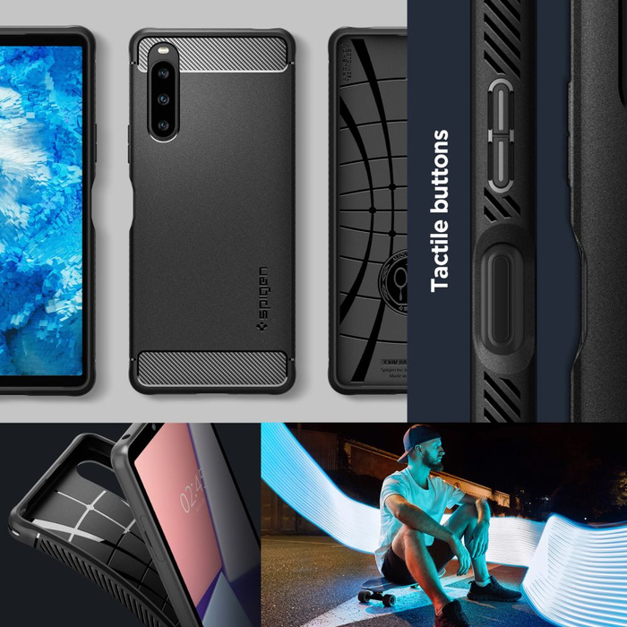 Case Spigen Rugged Armor Sony Xperia 10 V MATTE Black Case