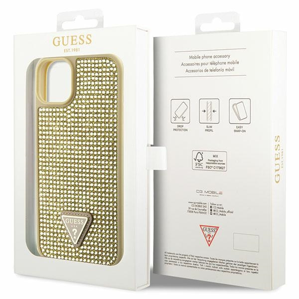 Hülle Guess GUHCP14SHDGTPD iPhone 14 6.1" gold/gold hartcase Strass Dreieck Case