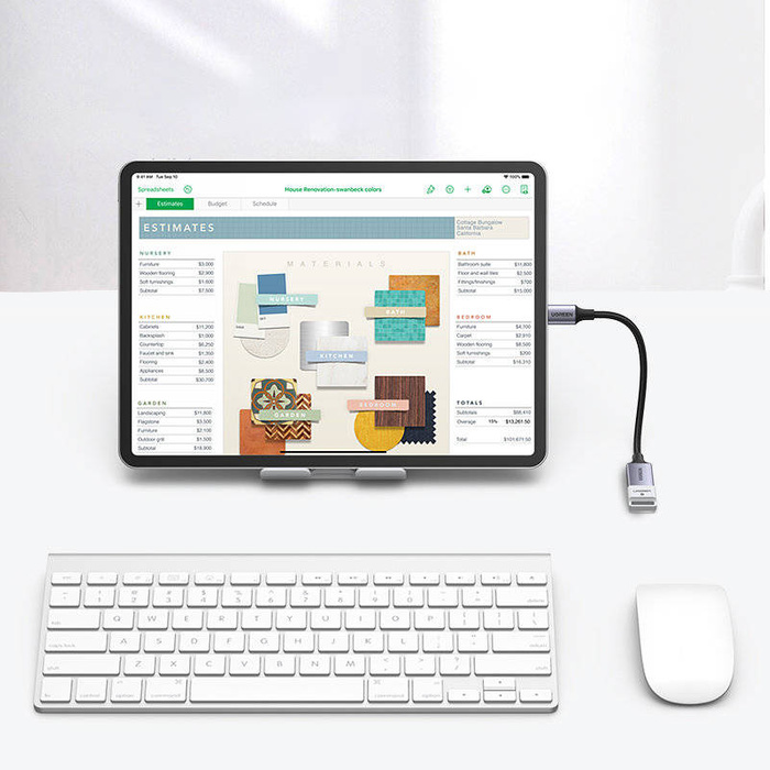 Kábel USB C (samec) - USB (samica) 3.0 OTG 0,15 m Ugreen US378 - čierna