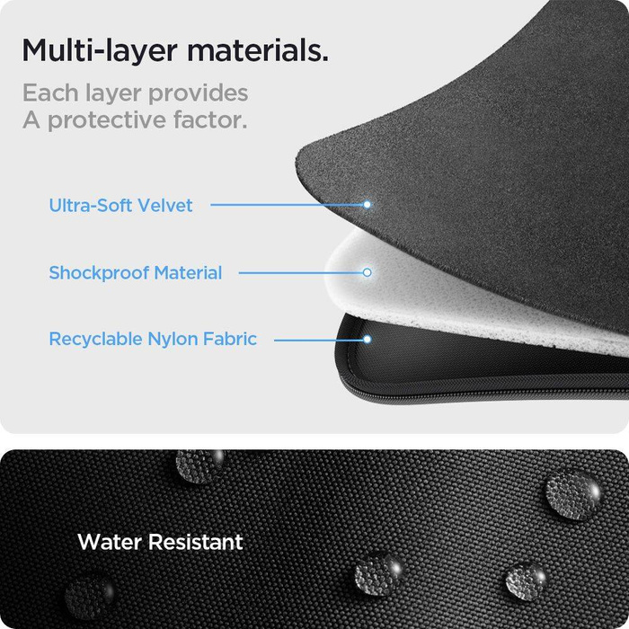 Funda Spigen BASIC POUCH PORTÁTIL 13-14 NEGRO